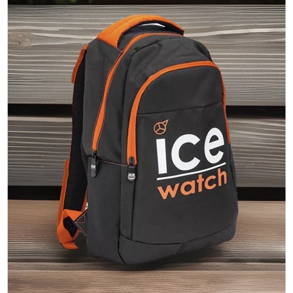 ICE Watch Black Lifestyle Backpack Mens Rucksack Bag New Fast Ship
